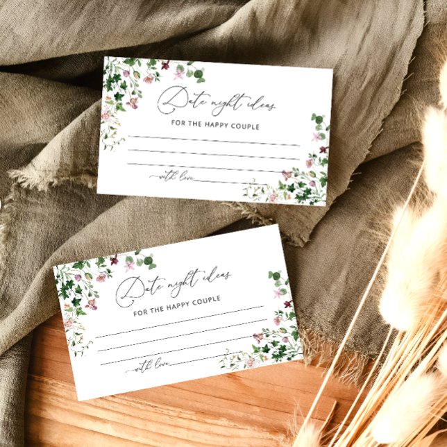 De Informações Cartão Noturno Rustic Floral Date Ideias (Criador carregado)
