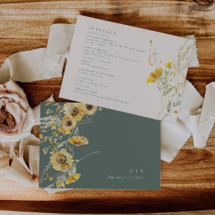 De Informações Cartão Pormenores do casamento outono