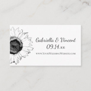 De Informações Cartão preto e branco do Web site do casamento do