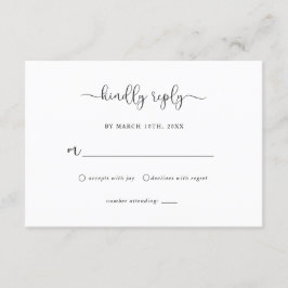 De Informações Cartão RSVP Russo Minimalista