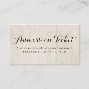 De Informações Cartão rústico do cerco do bilhete da admissão