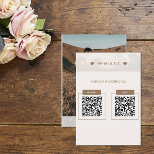 De Informações Cavalo da Natureza Foto do Casamento QR Cd Cartão 