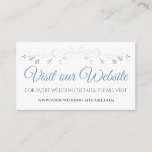De Informações Cinza Azul Casamento Legante Visite Nosso Cartão D