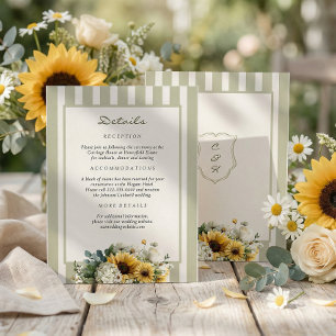 De Informações Detalhes do Casamento Sunflower - Cartão Incluso