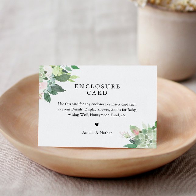 De Informações DEVON Blush Suculento Cartão com Enfeite Floral (Criador carregado)