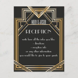 De Informações Grande Gatsby inspirou o cartão da recepção ou 