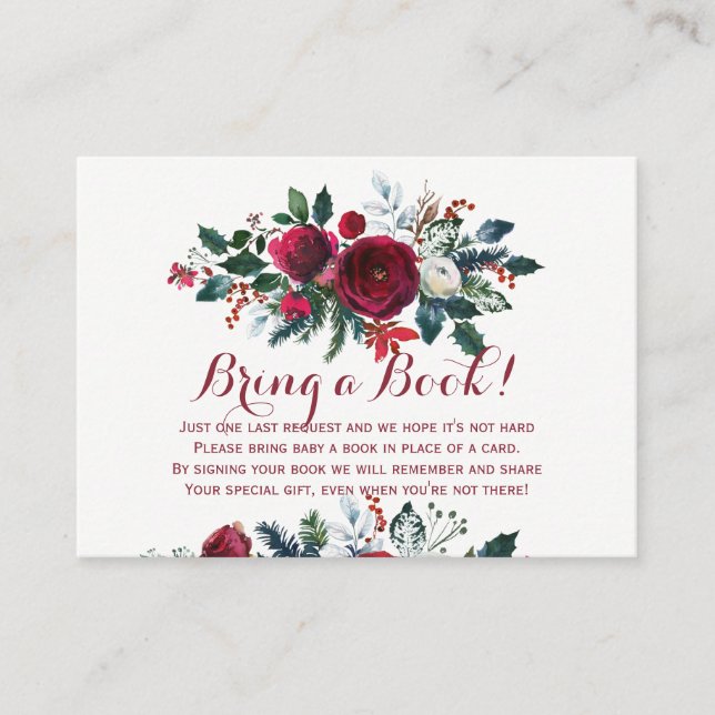 De Informações Livros para o bebê inverno vermelho trazem cartão  (Frente)