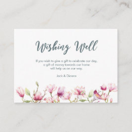 De Informações Magnólia floral elegante que deseja um bom cartão