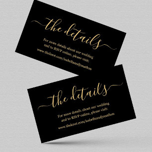 De Informações O casamento preto do &Gold detalha o cartão do