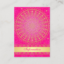 De Informações Rolamentos Dourados, Cor-de-rosa, Estrelas Cartão 