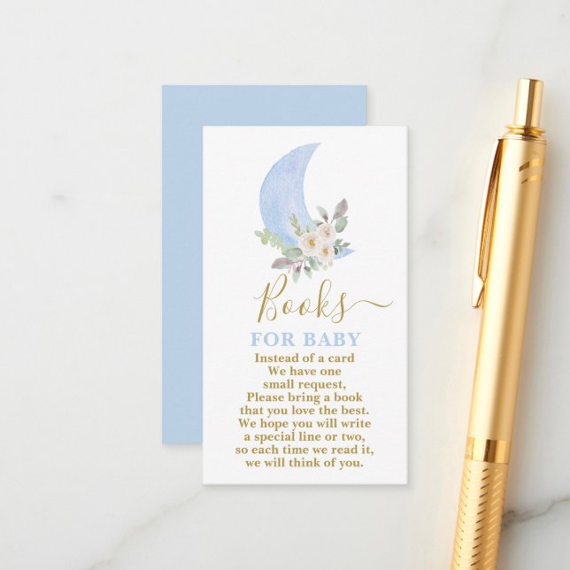 De Informações Sobre os Livros da Lua para o Cartão do Menino (Frente/Verso In Situ)