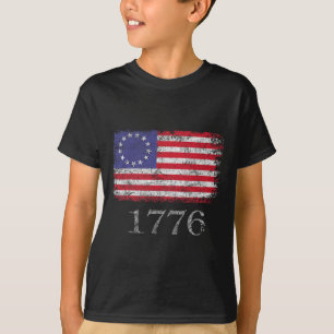 De Julho T Camisa Bandeira Americana Betsy Ross 17