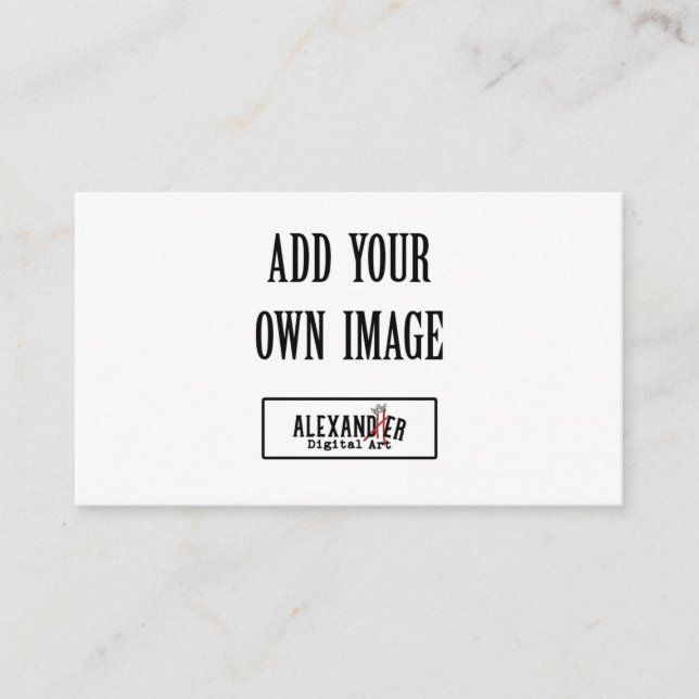 De Lugar 2x3.5\" Cartão Horizontal Plano para Comida/ Local (Frente)