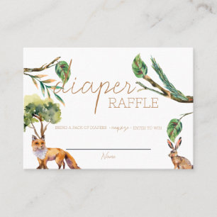 De Lugar Animais Florestais   Cartão Raffle Fralda   Wh.