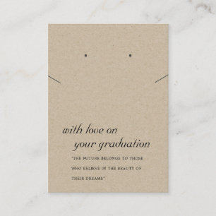 DE LUGAR CARTÃO RUSTIC KRAFT GRADUATION NECKLACE EARRD