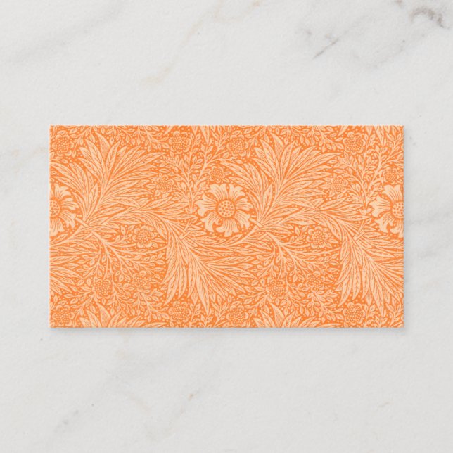 De Lugar William Morris Orange Flora Receptor Cartão Sentad (Frente)