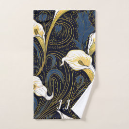 De Mão Gótica Lily Floral Monograma Toalha Pickleball