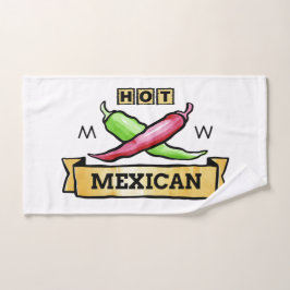 De Mão Monograma personalizado mexicano quente e toalha c
