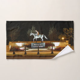 De Mão Nativo Dançarino Estátua do Cavalo Saratoga Toalha