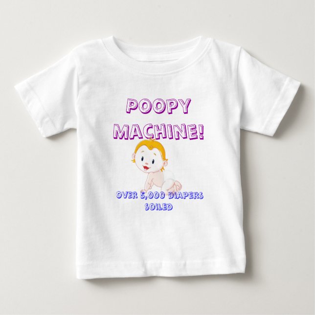 De "máquina Poopy!" T-shirt infantil (Frente)