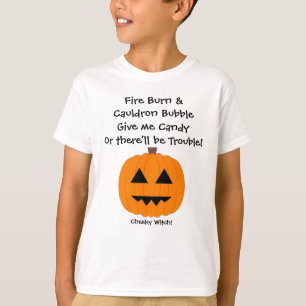 Dê-me doces - miúdos camisa do Dia das Bruxas T