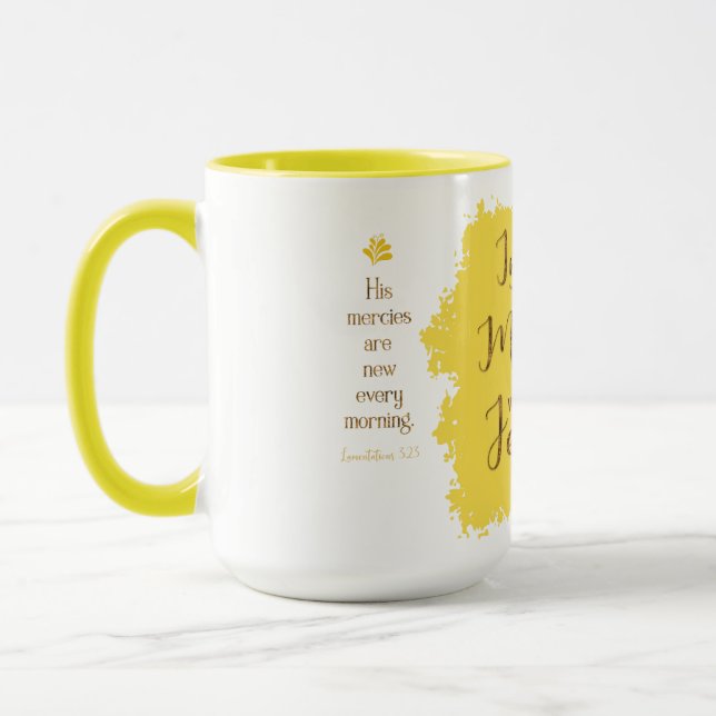 "Dê-me Jesus" caneca combinado de 15 onças (o (Esquerda)