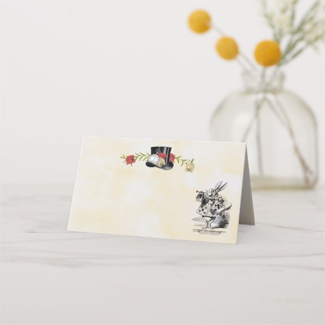 De Mesa Alice no País das Maravilhas ou Cartão Escoltar (Frente)