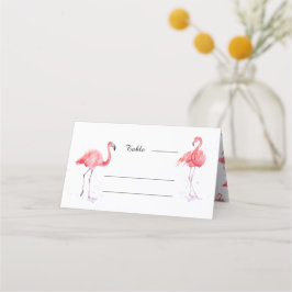 De Mesa Belo Cartão Flamingo Watercolor