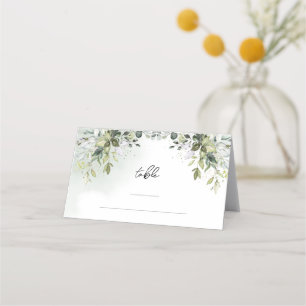 De Mesa Boho Eucalyptus verde galhos dourados cartão