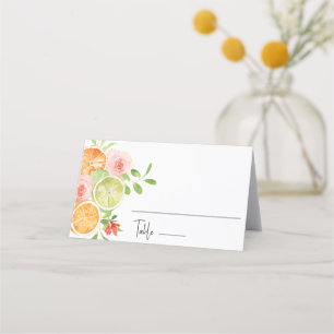De Mesa Cartão Citrus floral Wedal Place