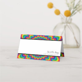 De Mesa Cartão Psychedelic Tie Place