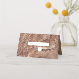 De Mesa Cartão Rustic Wood Place