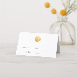De Mesa Cartão Seashell Faux Gold Foil Ocean Wedt Escort