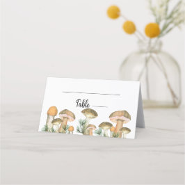 De Mesa Cogumelos florestais cartão