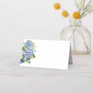 De Mesa Nome dobrado Inserir Hydrangeas Azuis do Cartão