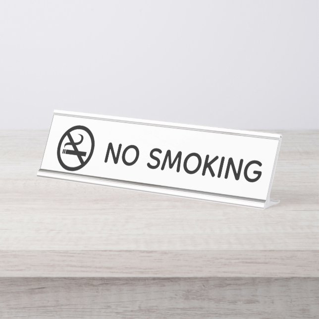 De Mesa Placa "No Smoking" (Frente)