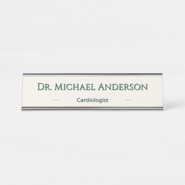 De Mesa Placa Personalizada Floresta Verde Nome Presente E (Frente)