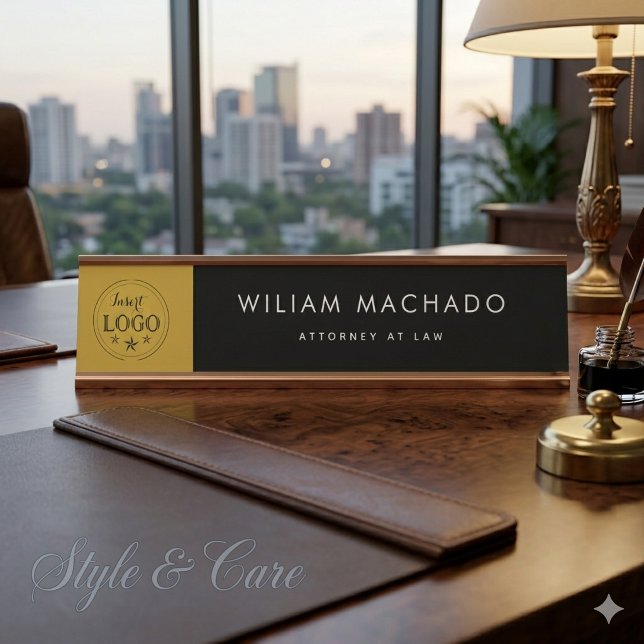 De Mesa Placa Personalizada para Advogado Profissional Mes (Custom Lawyer Name Plate Professional Office Desk Sign)
