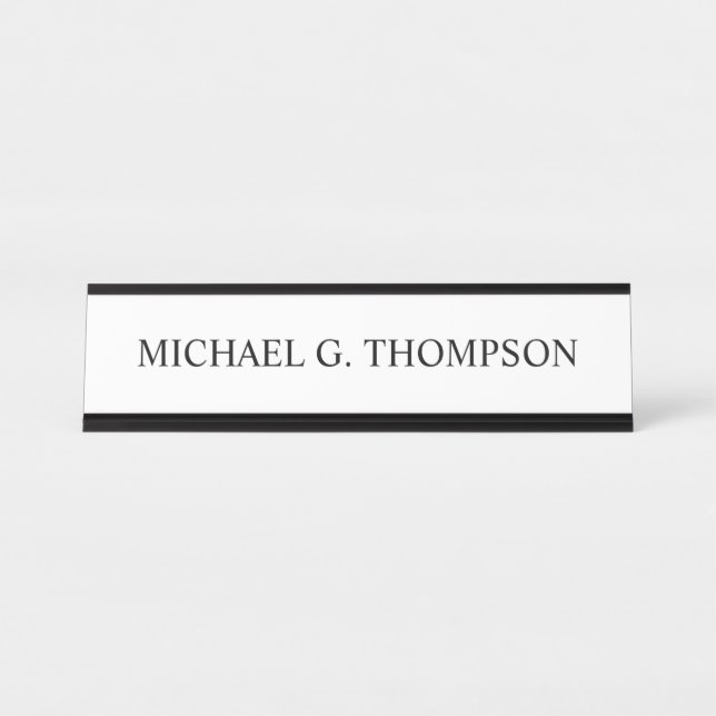 De Mesa Placa Personalizada Profissional (Frente)