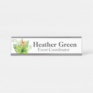 De Mesa Plantas Tropicais, Nome Placa