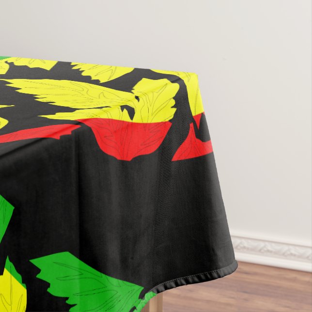 De Mesa Toalha Reggae e as folhas da natureza (Posição Original)