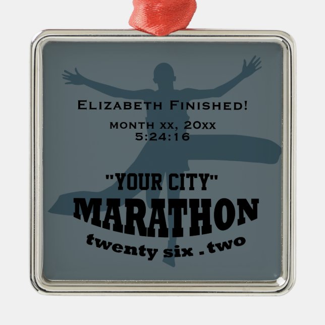 De Metal 26,2 Ornamento da maratona (Frente)