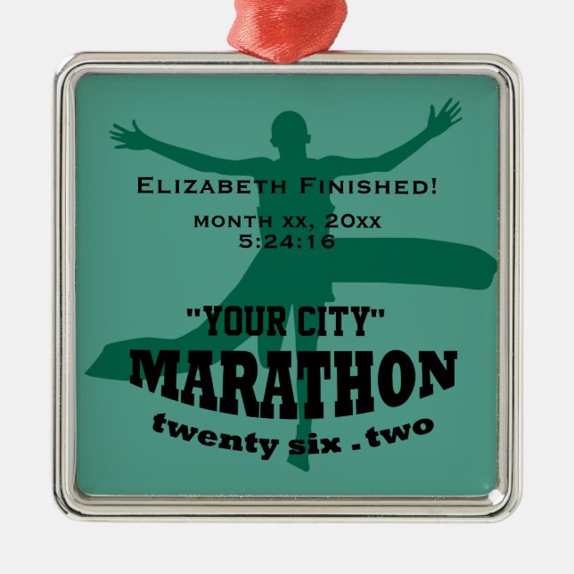 De Metal 26,2 Ornamento da maratona (Frente)