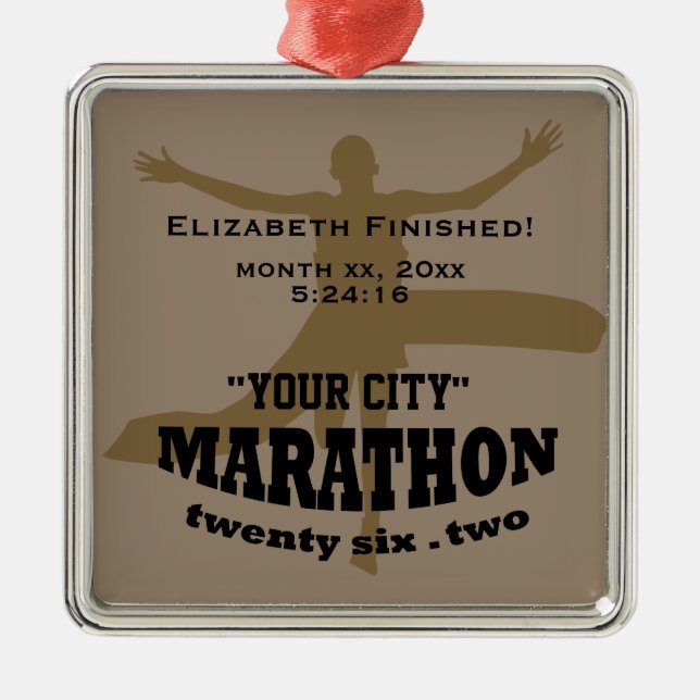 De Metal 26,2 Ornamento da maratona (Frente)