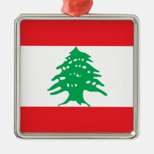 De Metal Bandeira Libanesa (Bandeira Libanesa) Ornamento Ce