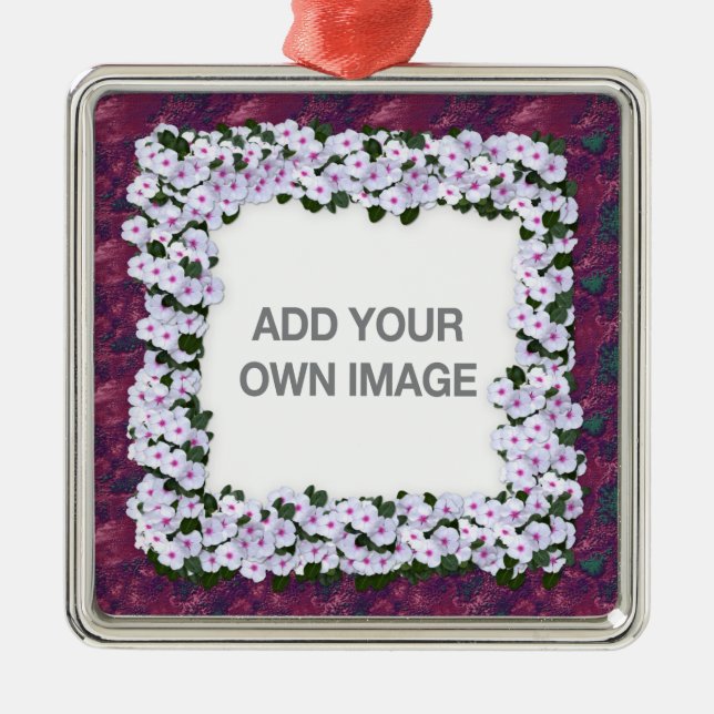 De Metal Borda da Flor 1 Ornamento (Frente)