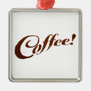 De Metal Café Café - Ornamento Quadrado