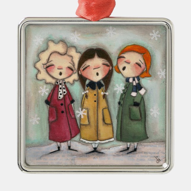De Metal Caroling, Caroling - ornamento quadrado superior (Frente)