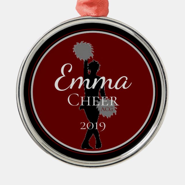 De Metal Cheerleader do ornamento do elogio (Frente)