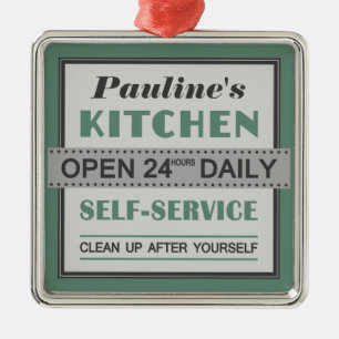 De Metal Cozinha - nome feito sob encomenda - ornamento